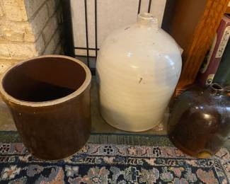 Antique Stoneware jugs and crockery