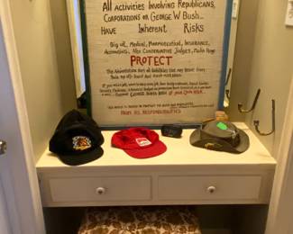 Miscellaneous Caps and Poster by Ed Larson, Santa Fe