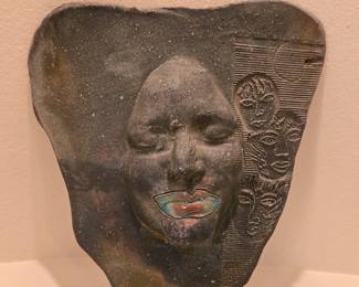 Vintage 1994 Handmade Signed Kimberly Clay Studios Art Pottery Mask