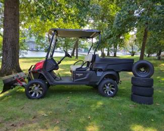 2020 Cushman Hauler 1200X Gas Side By Side With A LIKE NEW Up Down Switch Controlled Snow Plow And A BRAND NEW Set Of Factory Spare Wheels And Tires (RUNS AND DRIVES PERFECT!)