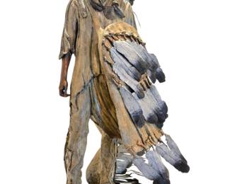 Marie Barbera "Shield Of The Crow" Large Native American Bronze Sculpture (Very Limited! Only 30 Ever Made!