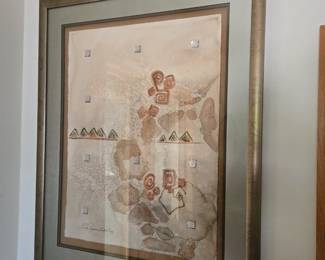 Signed And Framed Abstract Artwork