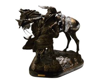CW Adams "Beaver Country" Large Bronze Sculpture