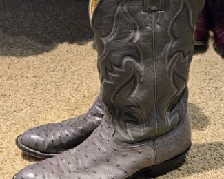 Ostrich Skin Cowboy Boots