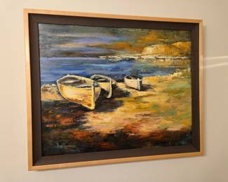 Signed Manuel Cuberos Original Framed Oil Painting