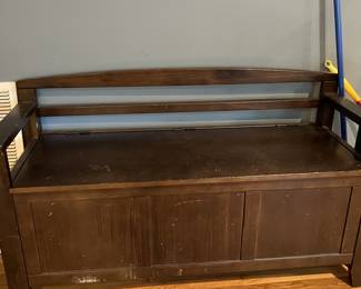 Foyer shoe bench , wooden with opening top