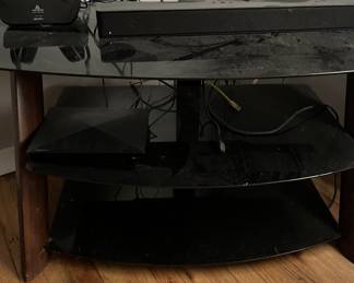 TV stand (glass & metal)