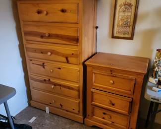 Pine Tall and Short Dressers