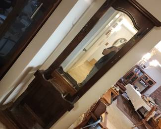 Vintage Wood Hall Tree With Shelf
