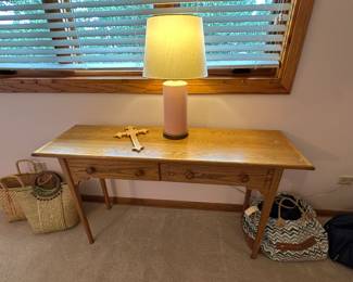 Wood sofa table
