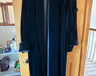 Black velvet coat