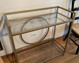 Metal and glass bar/shelving