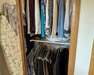 Women's (size medium to large) and men's (size large) clothing....