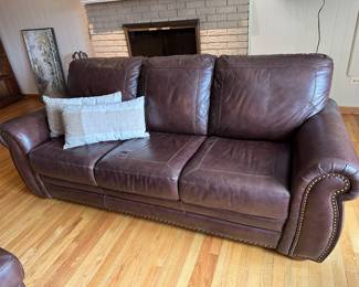 Matching leather sofa