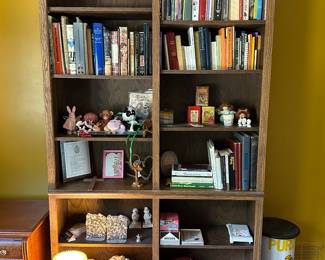 Bookcase, books and decor