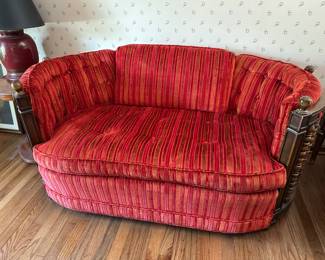 Moroccan barrel style loveseat