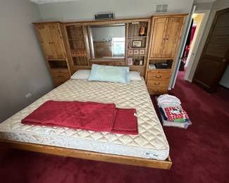 Blackhawk Furniture king bed frame and headboard unit