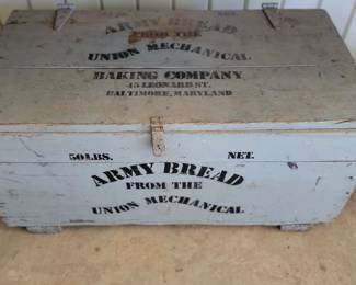 Army Bread Wooden Crate