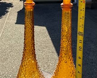 Possibly Italian Empoli Genie Bottles in vintage conditions. Qty: 2, Asking $45 each.