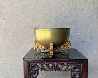Vintage Brass Offering Incense bowl. Approx. 10", Asking $75