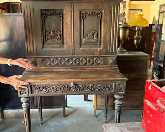 Origin unknown, perhaps French. Secretary desk, circa 1800s. Asking $800.