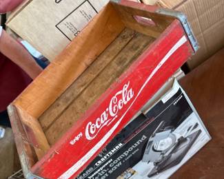 coca cola wooden storage crate