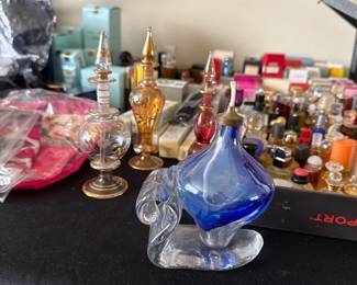 vintage glass perfume bottles