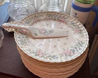 floral patterned plates