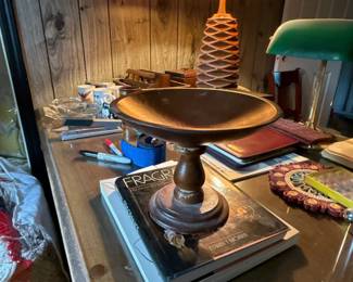 Wooden Pedestal Bowl