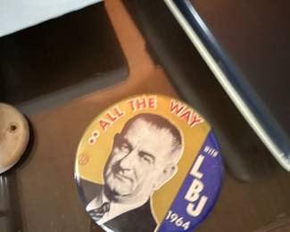 1964 campaign button for Lyndon B. Johnson