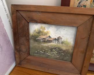 Oil Painting of Barn