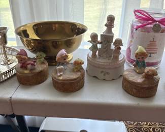 Homco Pixie Elf Trinket Boxes
