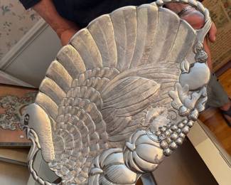 silver turkey platter