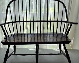 Windsor Barrel Back Settee Bench - Doll Furniture