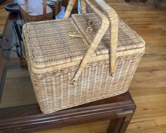 wicker picnic basket