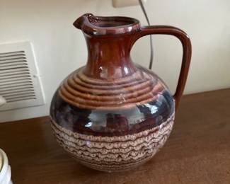 large glazed ceramic jug