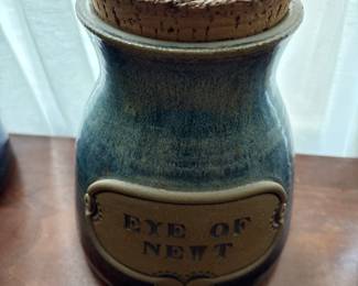 Ceramic Jar with Cork Lid "Eye of Newt"