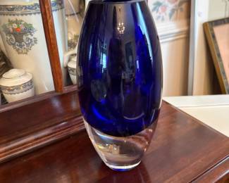 cobalt blue glass vase