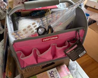 Pink Craftsman 12-inch tool tote