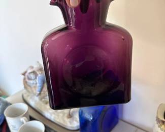 Blenko Glass Company water bottle purple
