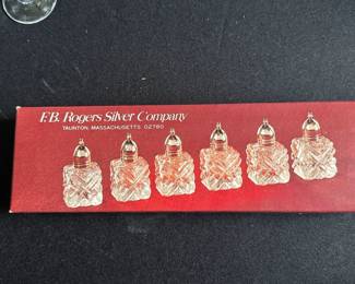 F.B. Rogers Silver Company - Crystal Salt and Pepper Shakers