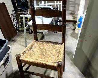 Cane seat ladder-back chair