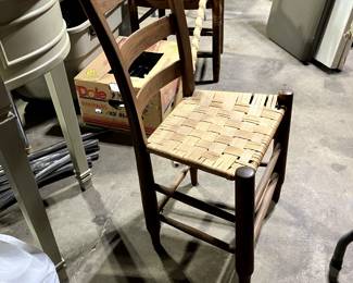 Cane seat chairs (set of three)