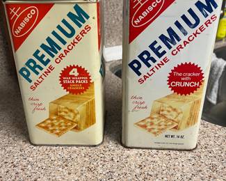 Vtg Premium Cracker Tins