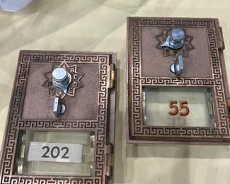 Antique mail box doors