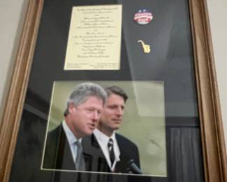 Clinton collector framed items