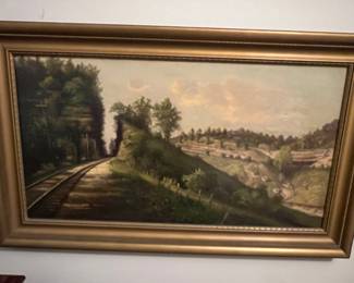 Vintage landscape painting
