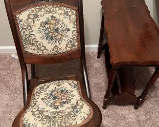 Vintage rocker and side table