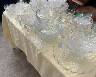 Tons of glassware for entertaining or decorating