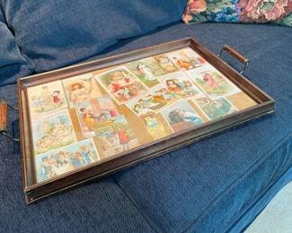 158 Vintage Postcard Serving Traymin